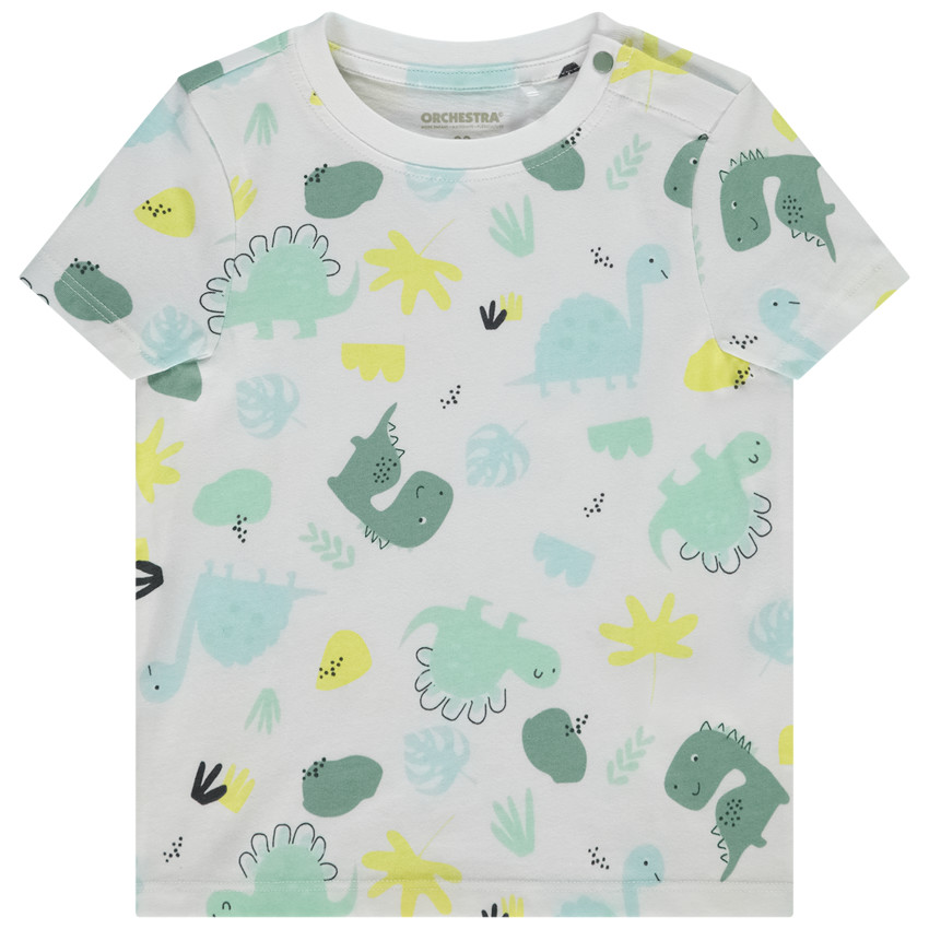 T-shirt manches courtes imprimées dinosaures pour bébé garçon 