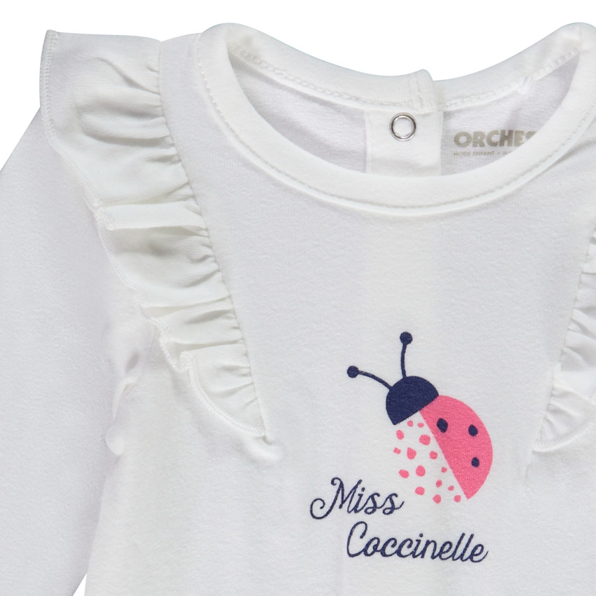 3-delige set van jersey met muts + romper + legging met print voor babymeisjes 