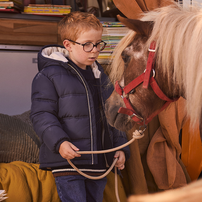 Donsjas met microfleece voering voor jongens 