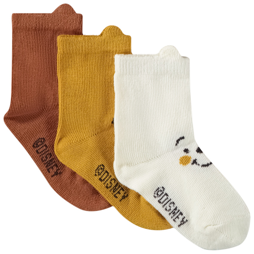 Lot de 3 paires de chaussettes Winnie Disney pour bébé garçon 