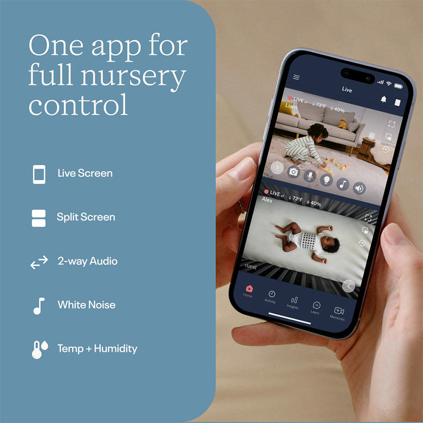 Babyphone Vidéo Pro + dispositif respiratoire + Support Flexible caméra 