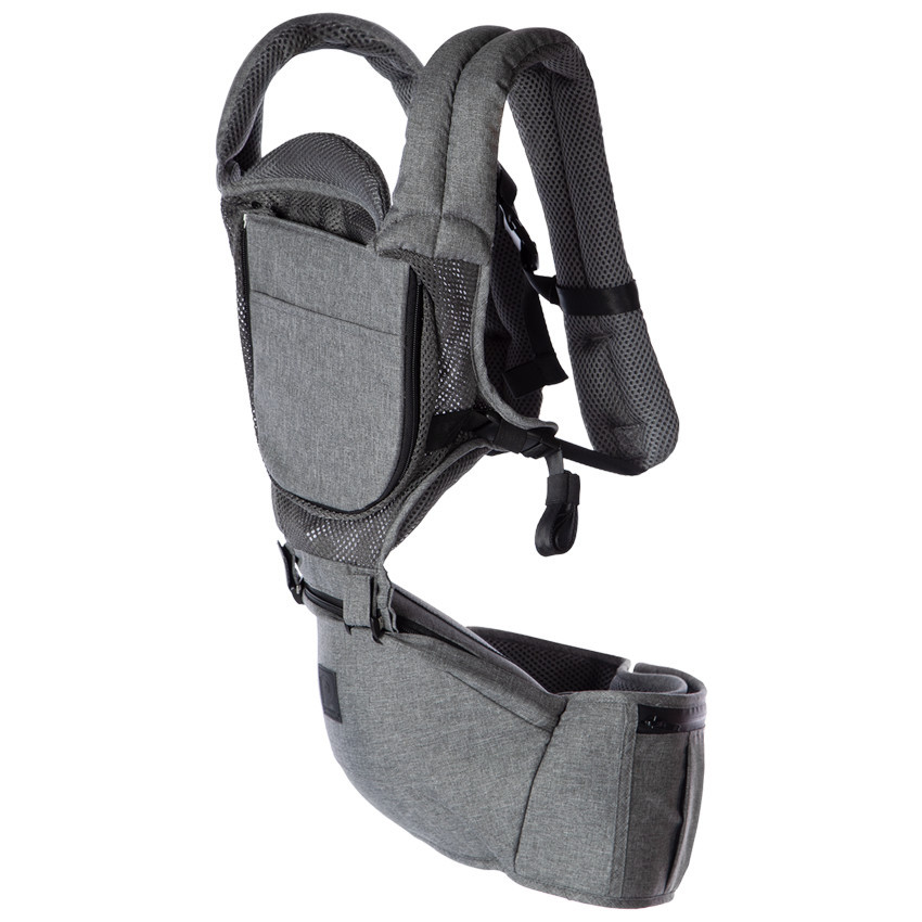 Porte-bébé 5 positions Avry gris chiné 