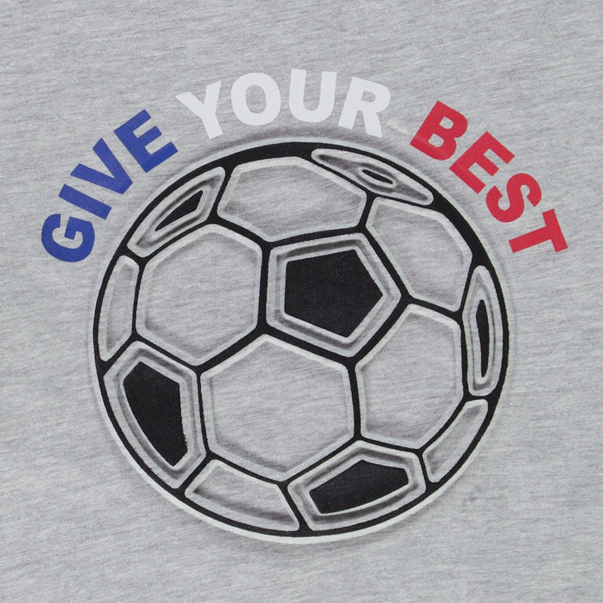 T-shirt manches longues en jersey avec print ballon embossed pour garçon 
