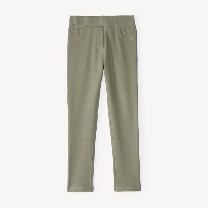 Jegging uni en maille fille 