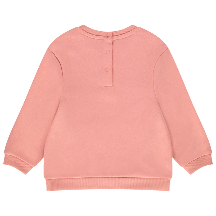 Sweat molleton à poche kangourou volantée pour bébé fille 