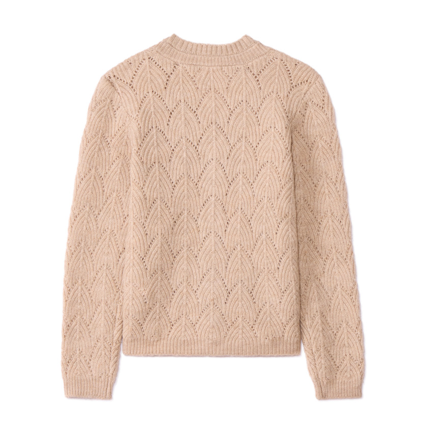 Gilet en tricot fantaisie avec ouverture en torsade pour fille  