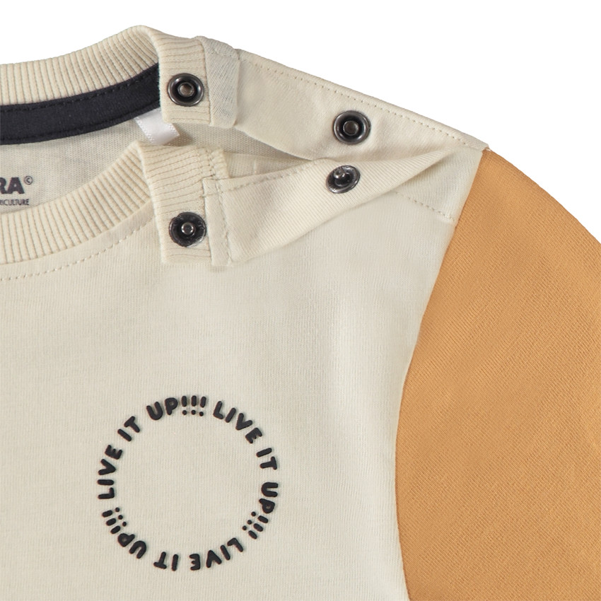 T-shirt met lange mouwen colour block effect voor baby jongen 