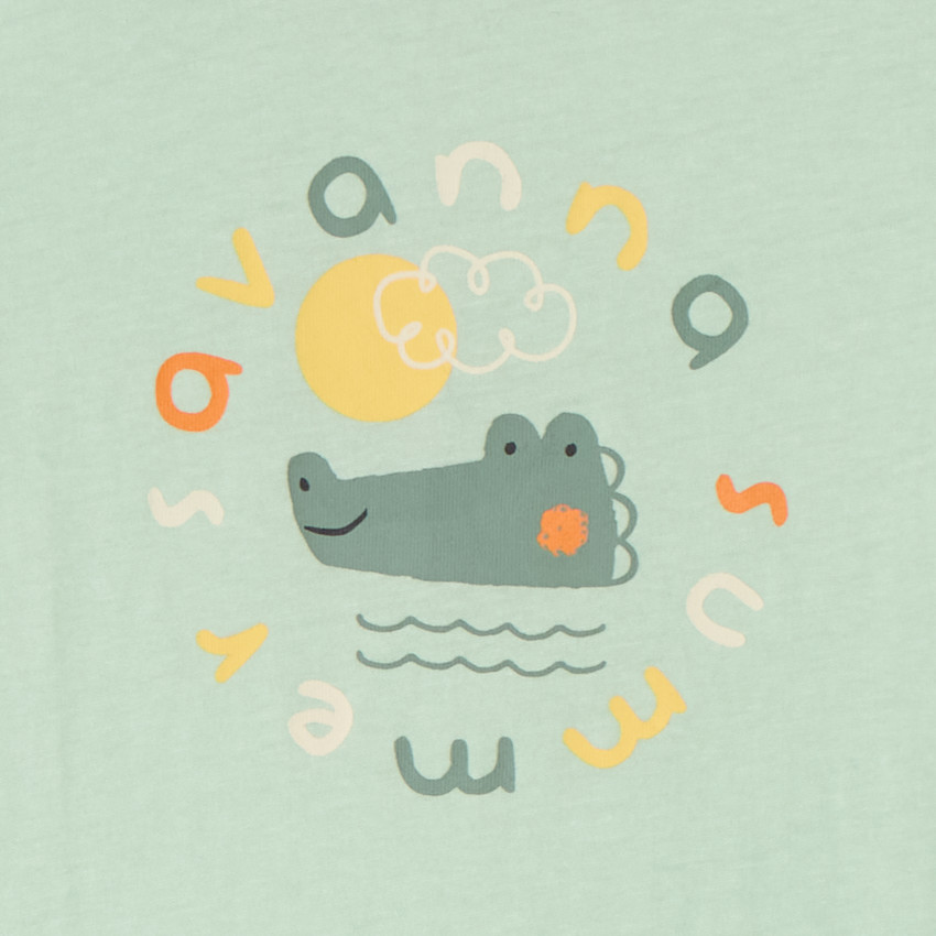 T-shirt manches courtes uni print fantaisie pour bébé garçon 