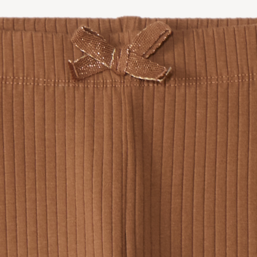 Geribbelde eenkleurige legging meisjes 
