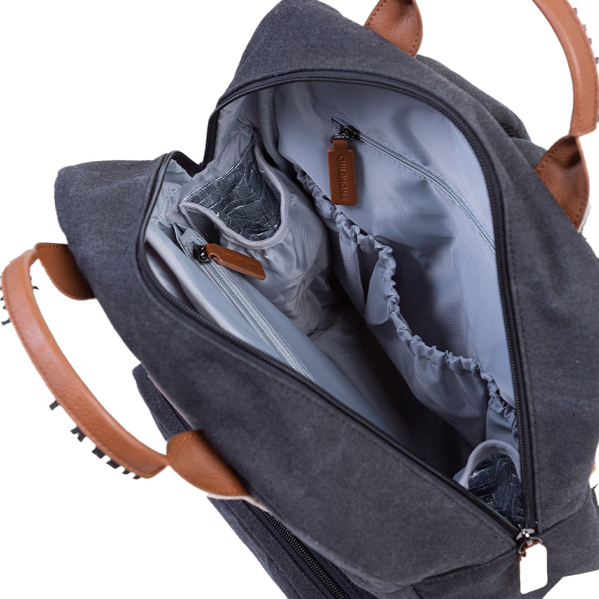 Sac à dos signature + pochette + matelas à langer Family Club noir 