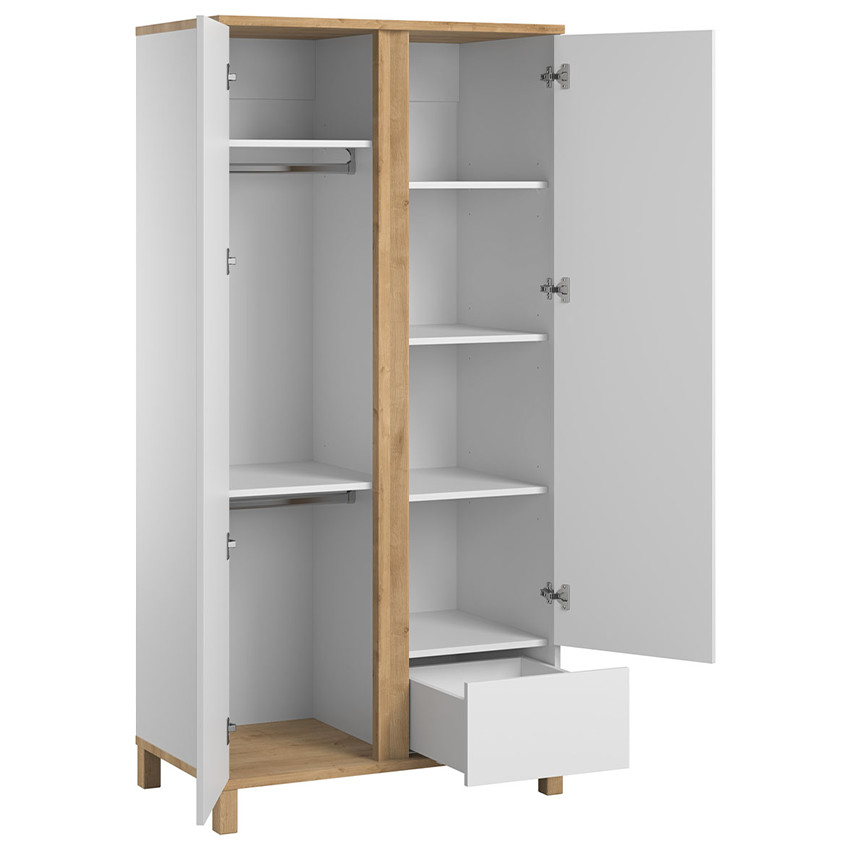 Kast 2 deuren Altitude Wit/Hout 