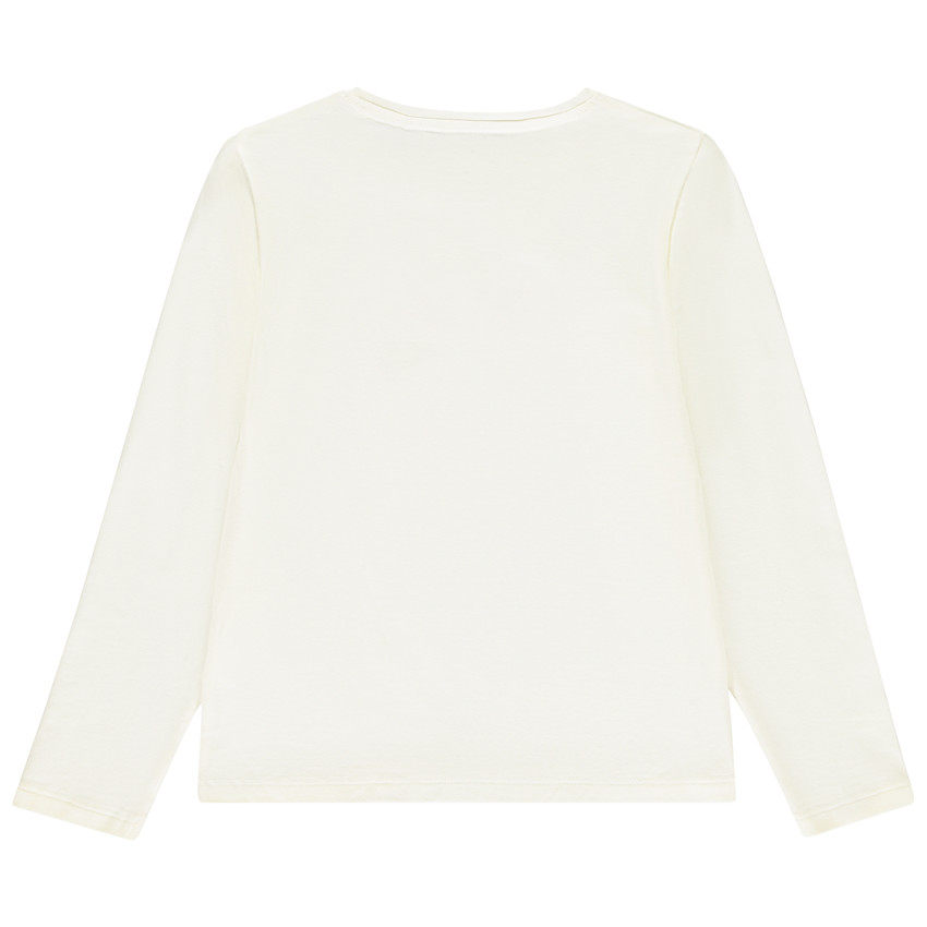 T-shirt manches longues print papillon à sequins pour fille 