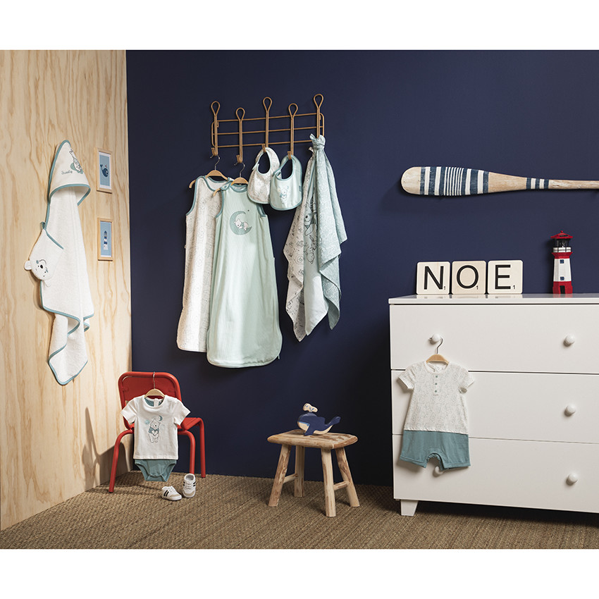 Lot de 2 bavoirs en coton print Winnie l'Ourson Disney pour bébé garçon 