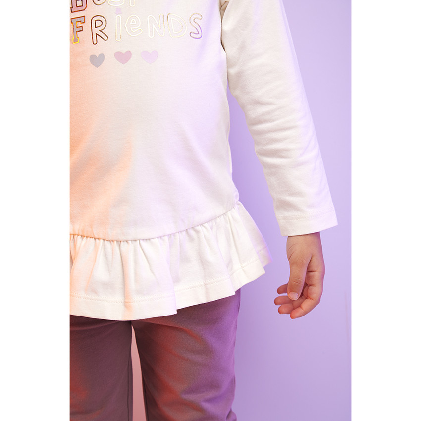 Vest zonder mouwen + T-shirt met lange mouwen + Legging voor baby meisje 