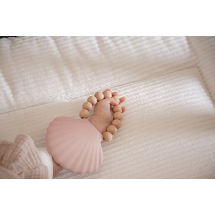 Anneau de dentition silicone Coquille Rose  