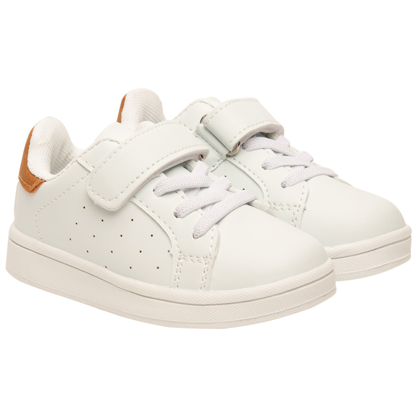 Baskets basses à scratch et lacets élastiqués pour garçon  