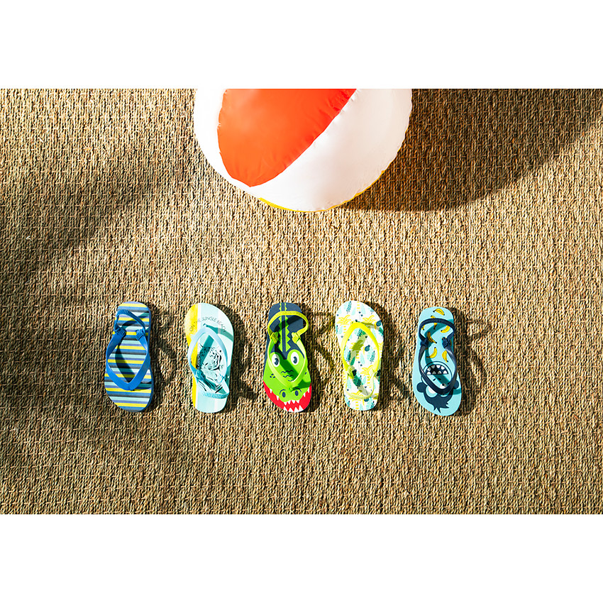 Tongs print singe et bananes pour garçon 