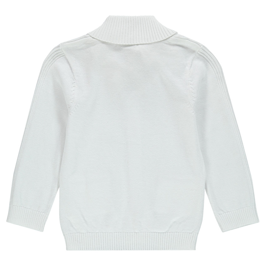 Gilet en tricot uni avec col châle 