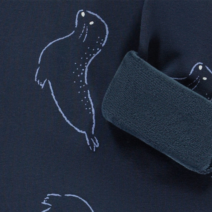 Pyjama in molleton met zeehondjes voor baby jongen 