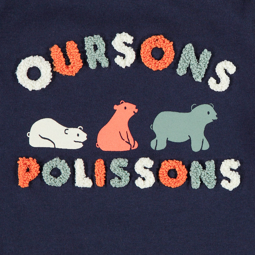 Lange mouwen T-shirt met bouclette patches voor baby jongen 