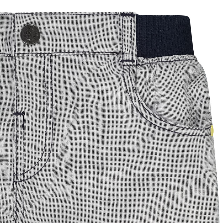 Ensemble court 2 pièces à micro carreaux pour bébé garçon 