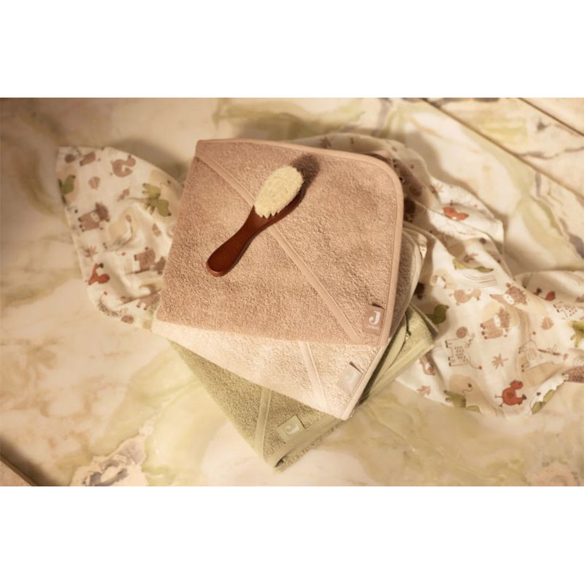 Cape de bain éponge 75x75cm Basics Milky Coffee 