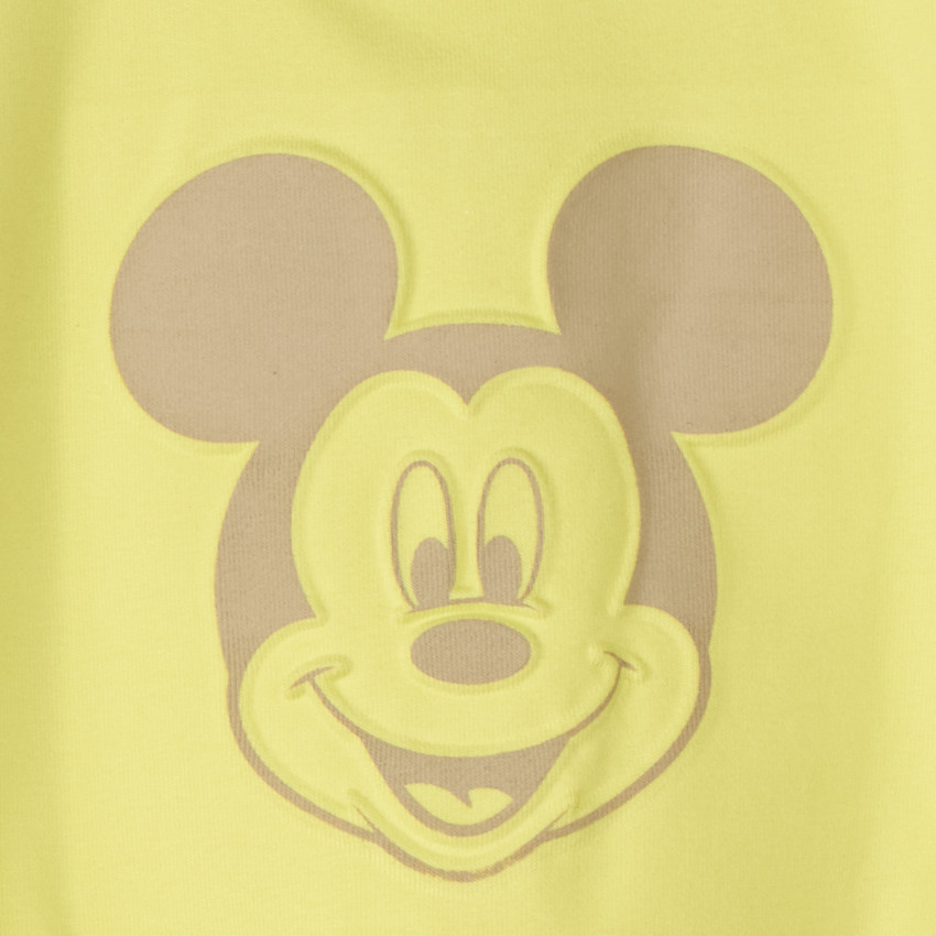 Sweatshirt van geborsteld katoen met reliëfprint van Mickey Disney voor jongensbaby's 