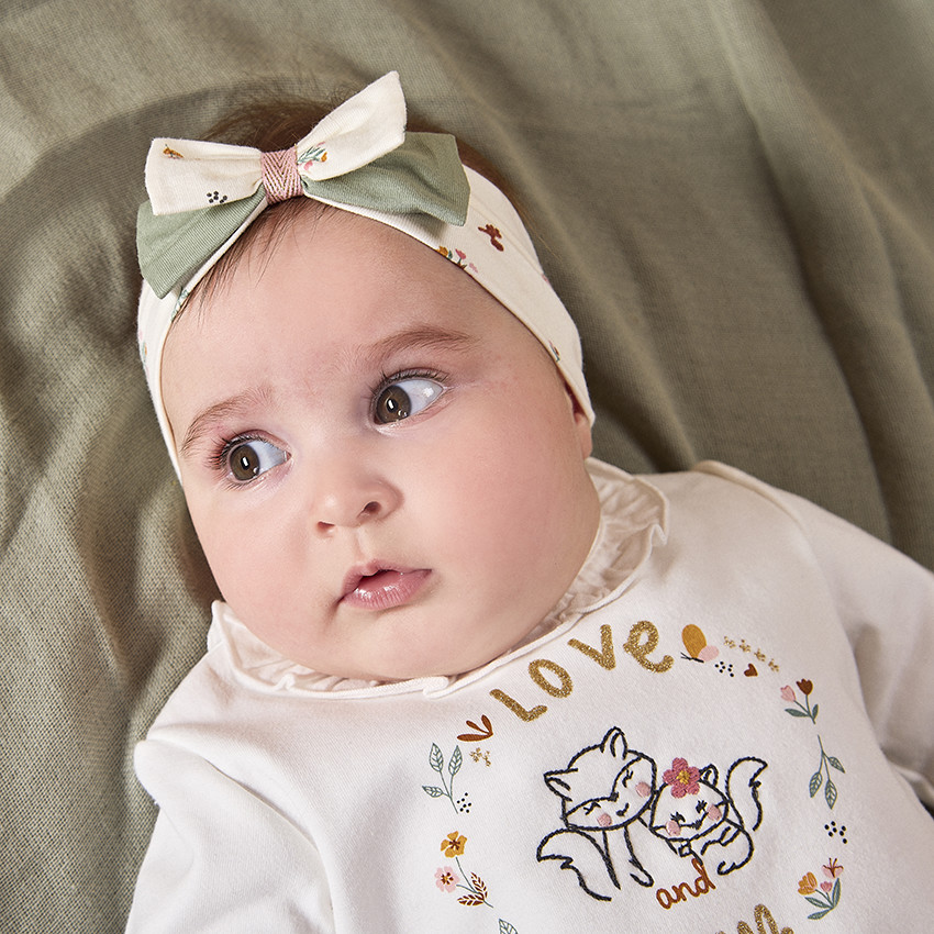 Bloemvormige bandeau met knoop voor meisjes 