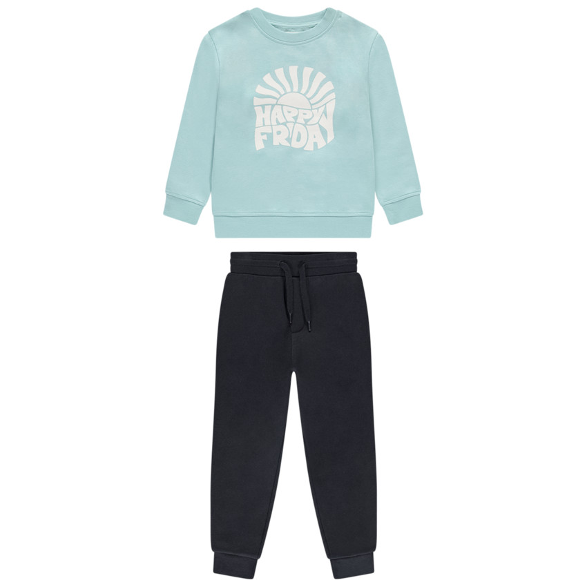 Joggingpak in fleece met print voor jongen 
