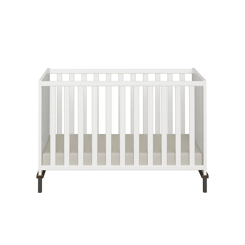 Lit bébé 60 x 120 cm Lovely Aliv off white/dark walnut 
