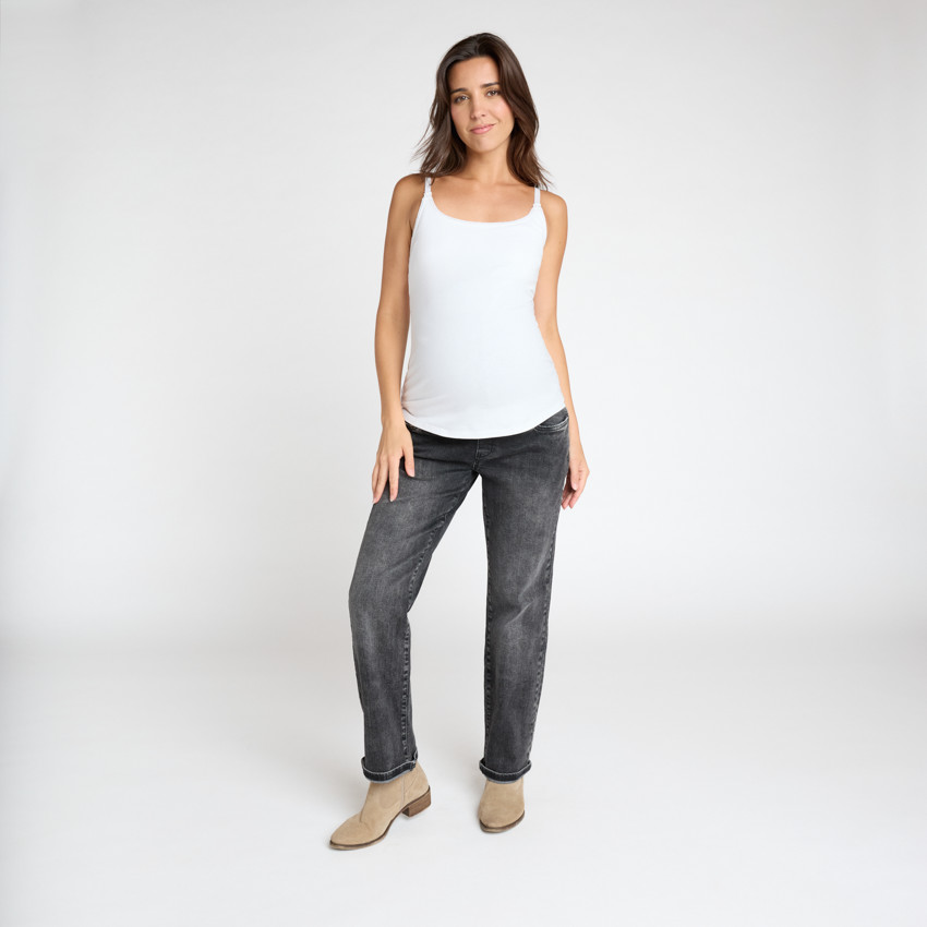 Débardeur d'allaitement uni à bretelles fines 