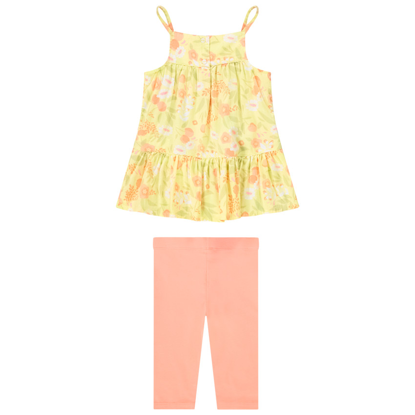 Ensemble 2 pièces imprimé fantaisie pour bébé fille 