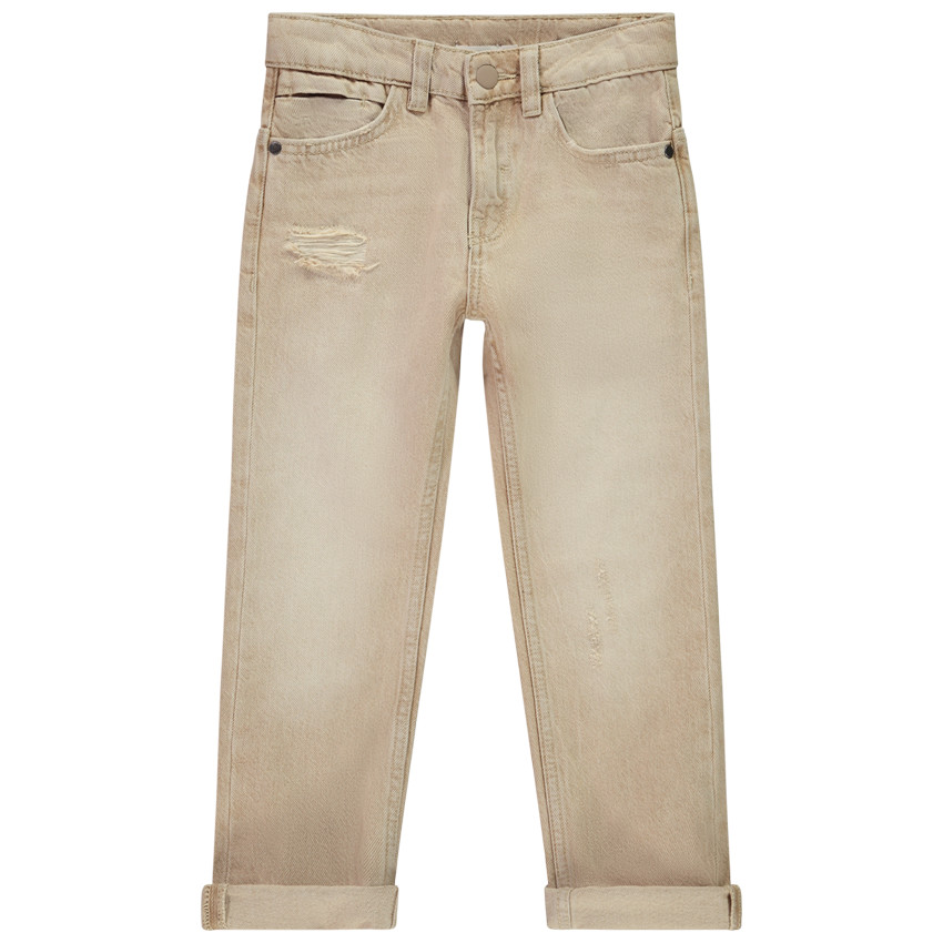 Jean droit relax délavé effet used pour garçon 