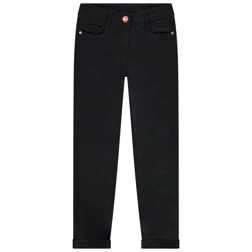 Pantalon slim en twill uni pour fille 