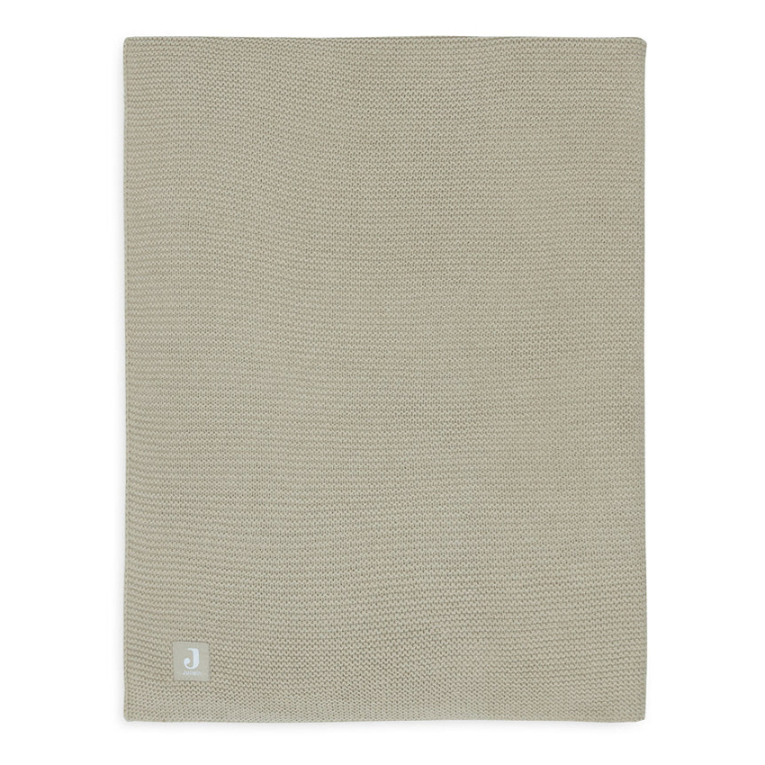 Deken wieg Basic Knit 75x100cm - Olijf Groen  