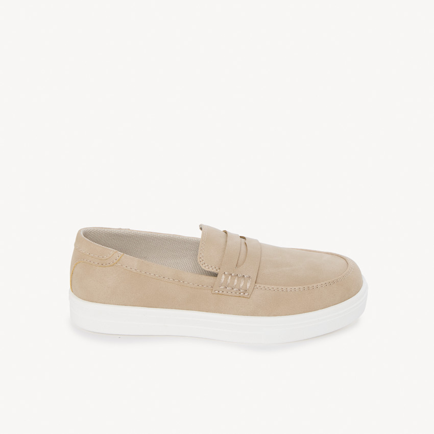 Chaussures bateau effet nubuck pour garçon 