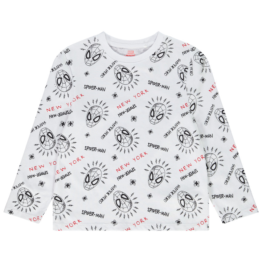 Langarm T-shirt in bedrukt Spider-man jersey voor jongen 