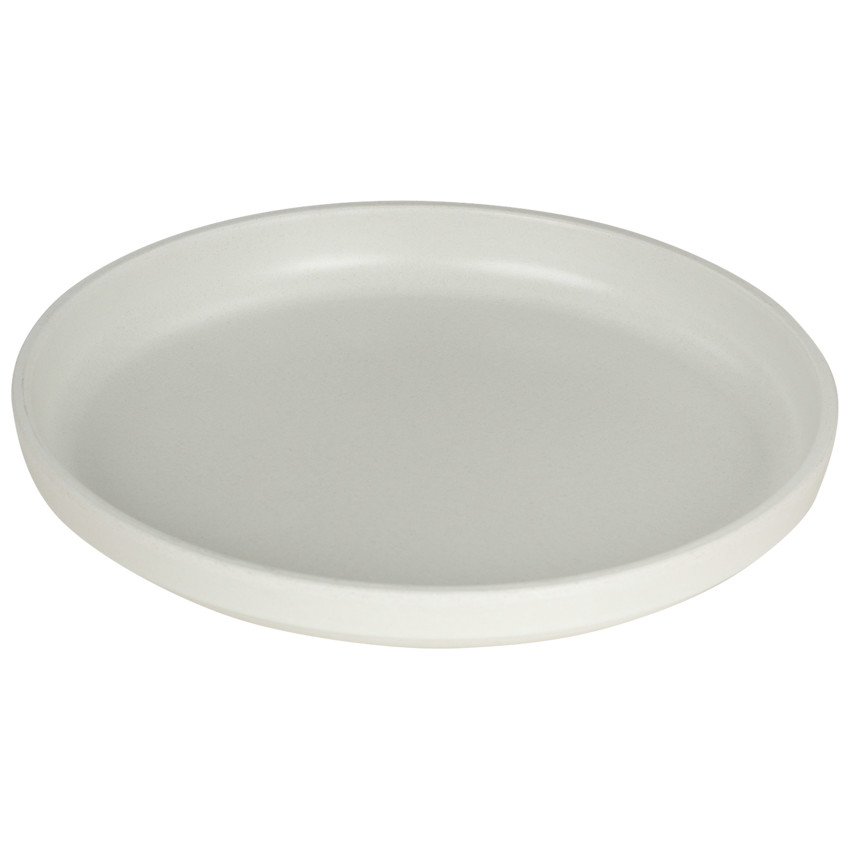 Assiette ronde en fibre de bambou - Gris 