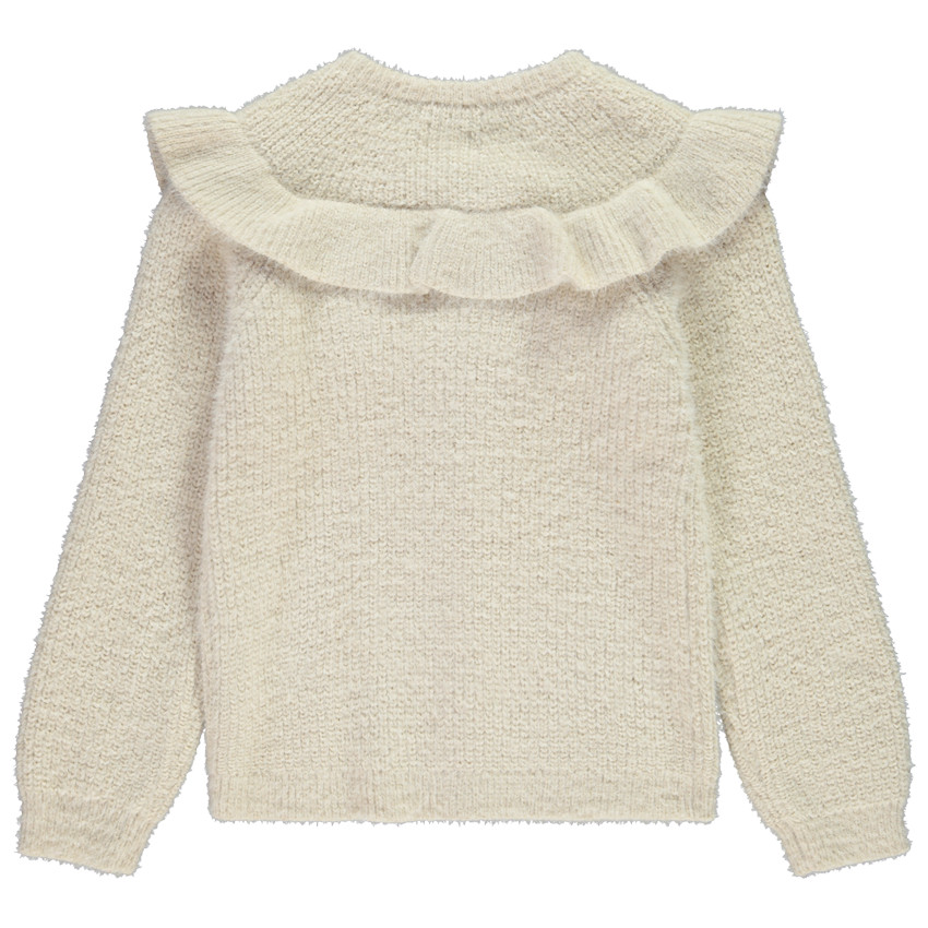 Vest met lange mouwen in gebreid met ruche voor meisjes 