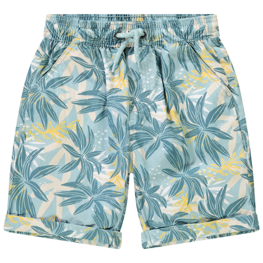 Bermuda en coton imprimé palmiers pour garçon 