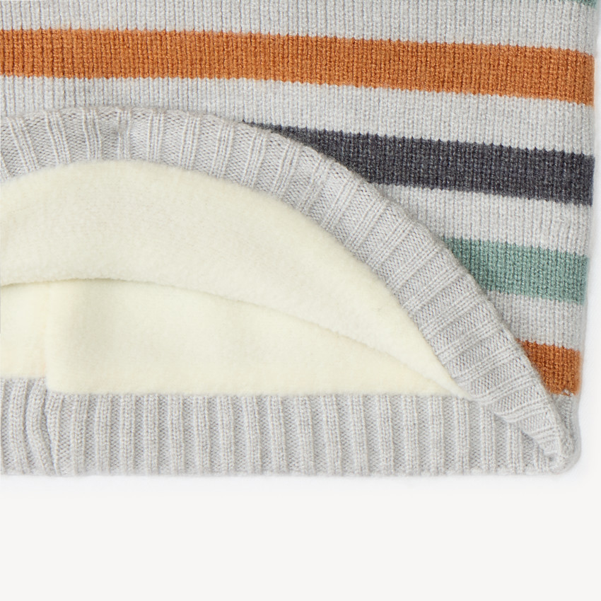 Snood polaire bébé garçon à rayures 