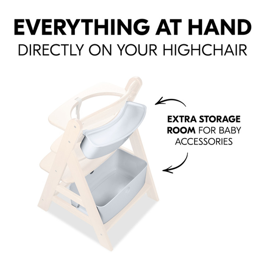 Set boîtes de rangement pour chaise haute Alpha+ Blanc 