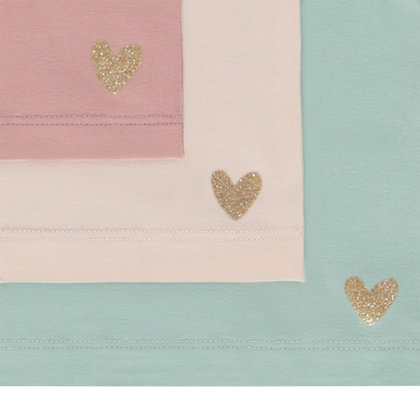 Lot de 3 t-shirts en jersey uni pour bébé fille 