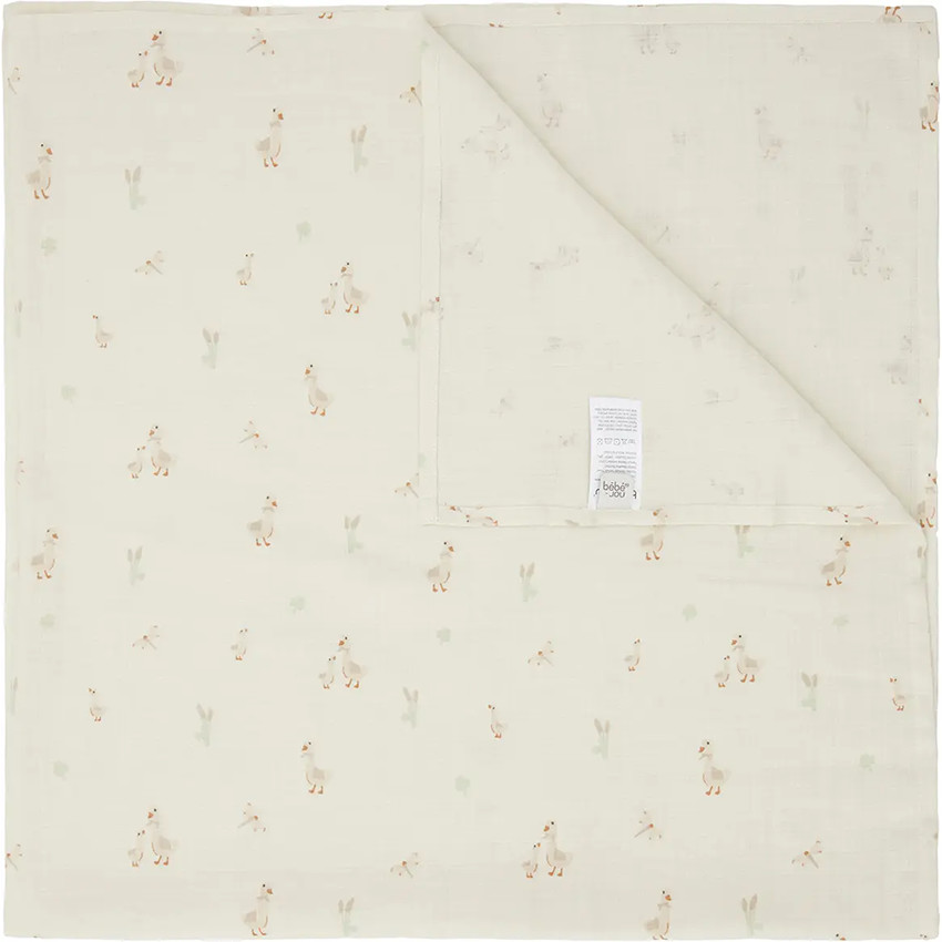 Lingette tetra 110 x 110 cm Dear Goose Ecru 