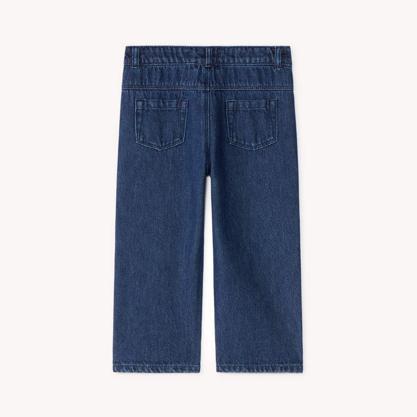 Jean droit bébé garçon avec patchs brodés vintage 