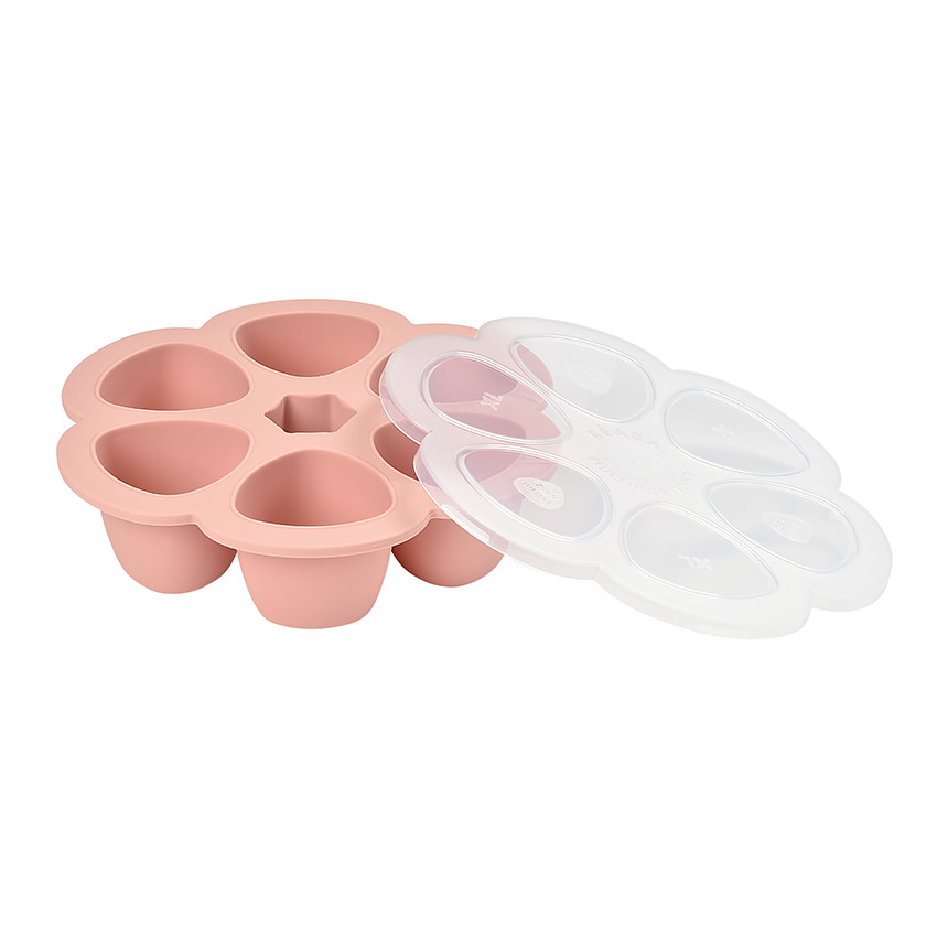 Set bewaarpotjes siliconenvermenigingen 6x150ml - Roze 