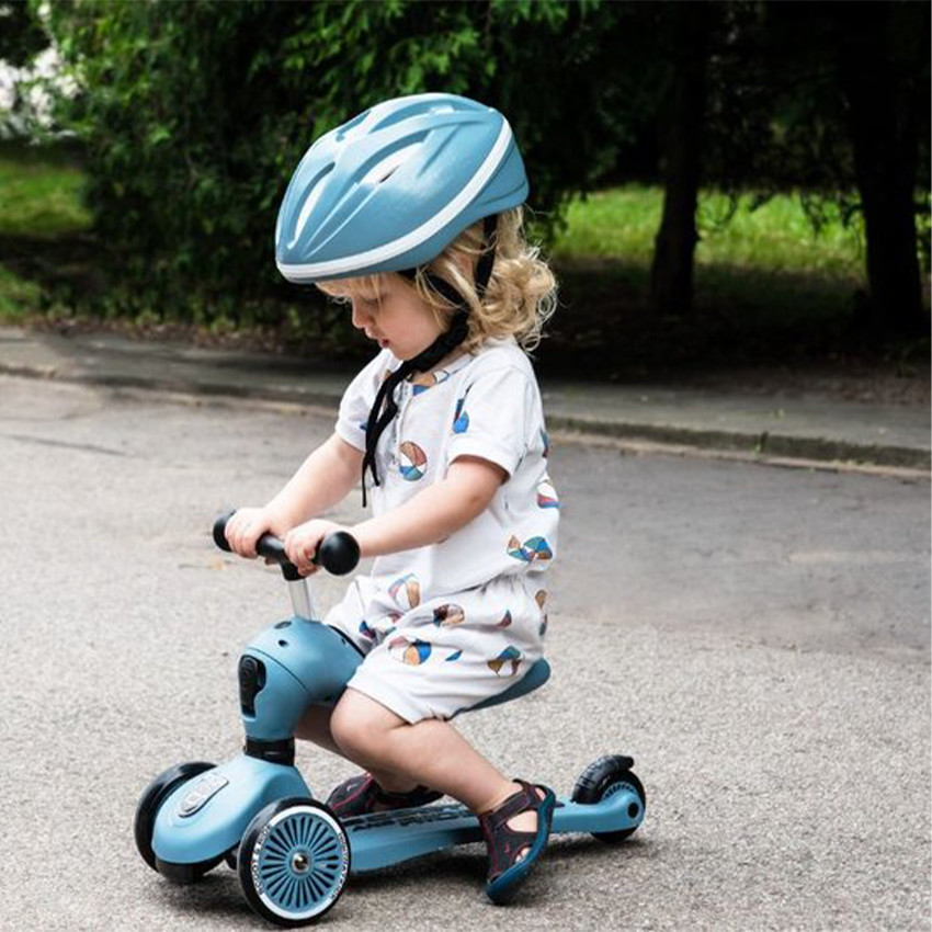 Step 2-in-1 Highwaykick 1 Staal Blauw 12m-5j 