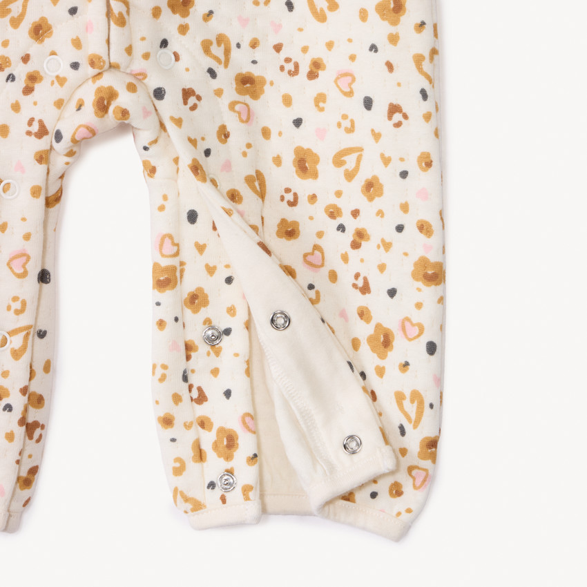 Set met bedrukte romper + vest voor meisjesbaby 