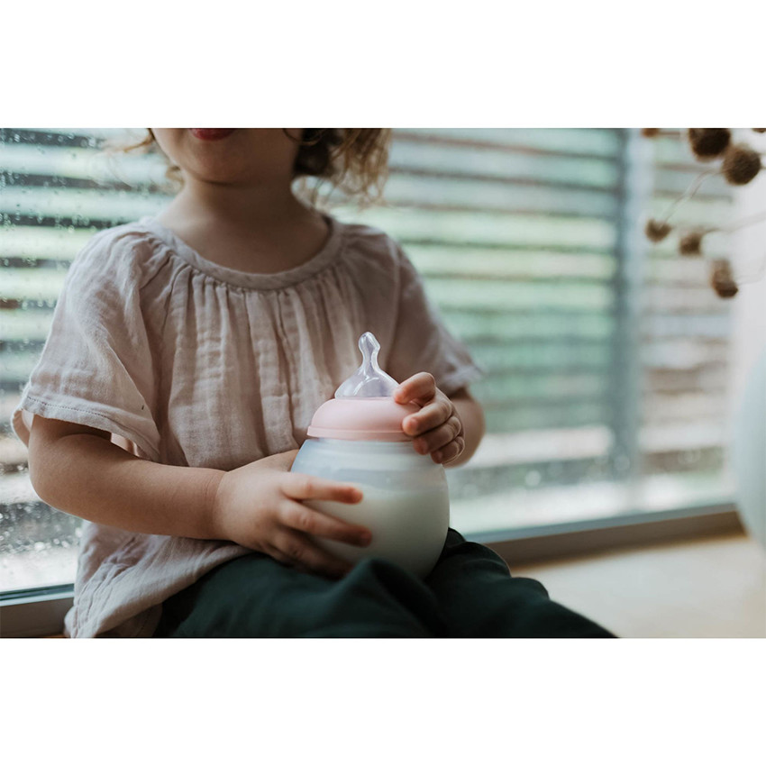 Zuigfles silicone 150 ml speen slow flow Blush 