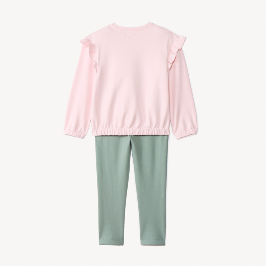 Ensemble jogging en scuba avec sequins pour fille 